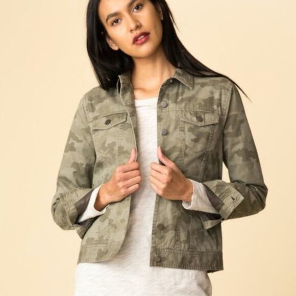 ATM Camo Print Army Green Trucker Jacket - Picture 1 of 7